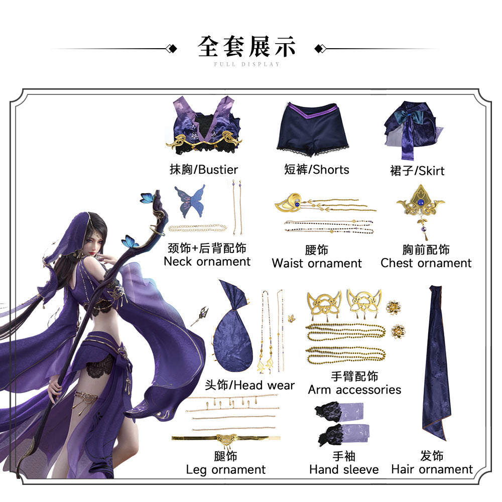 Cold against the Water Costume Antique Animation anime Costume Sexy C Costume Quiz Nine Soul Cosplay Set