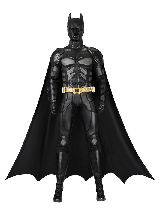 Batman: The Dark Knight Rises cosplay set featuring Bruce Wayne